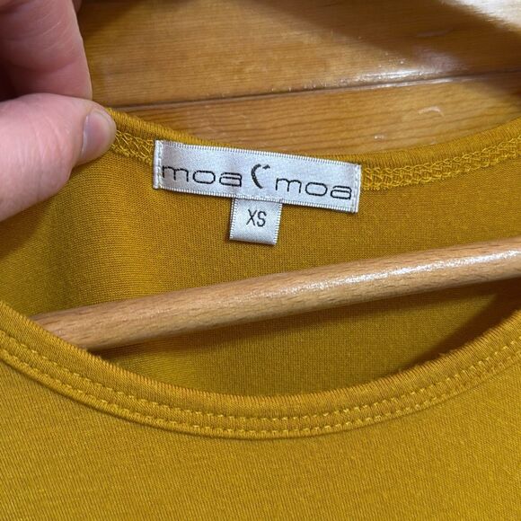 Moa Moa Sleeveless Black White Yellow Blouse Women’s Extra Small - Picture 2 of 6